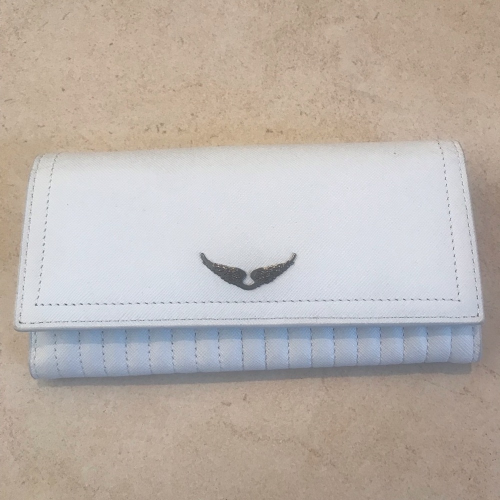 Zadig and Voltaire leather white wallet